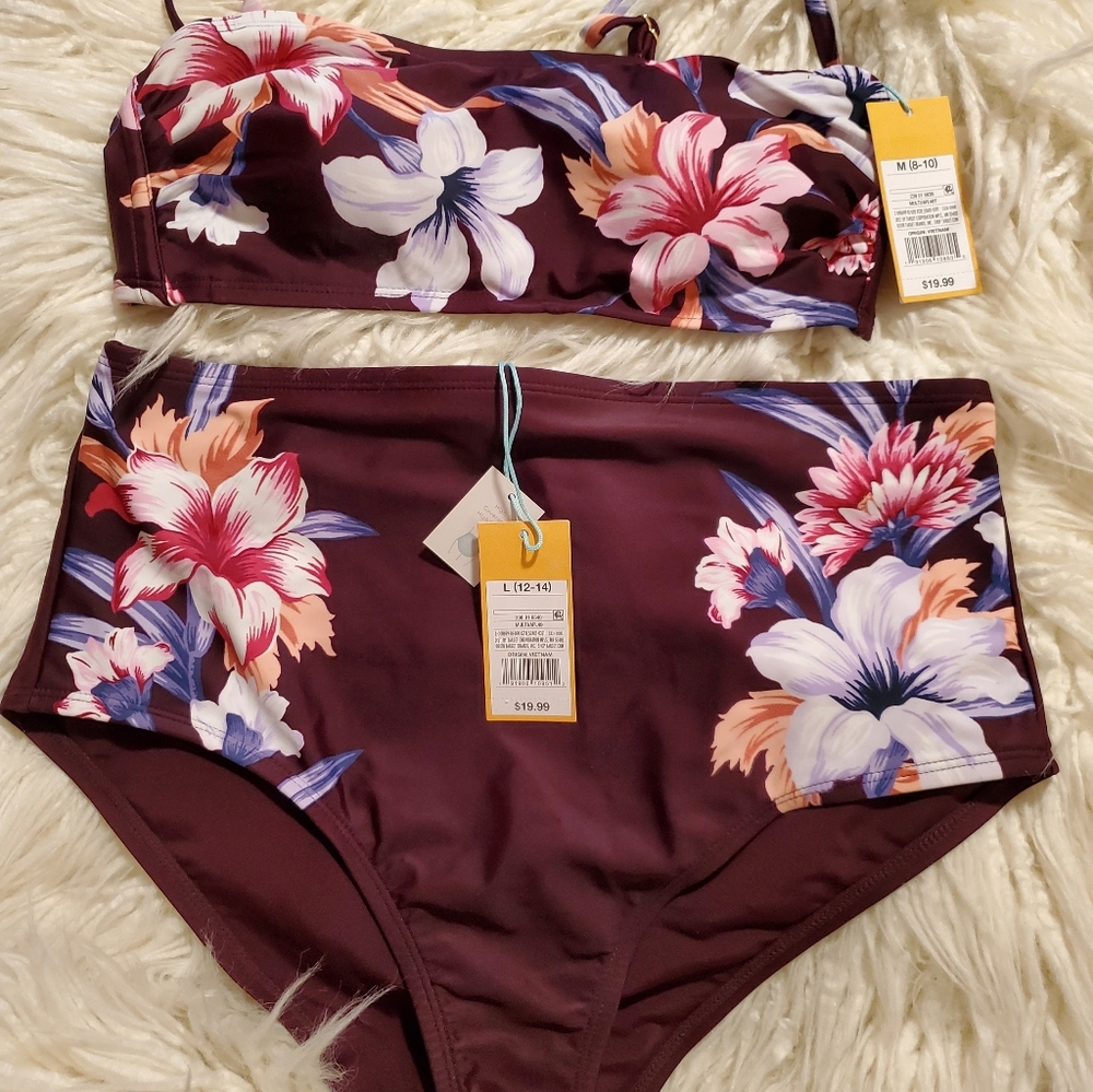 Kona Sol Floral Bikini Set